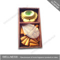incense wooden cones with ceramic holder gift set